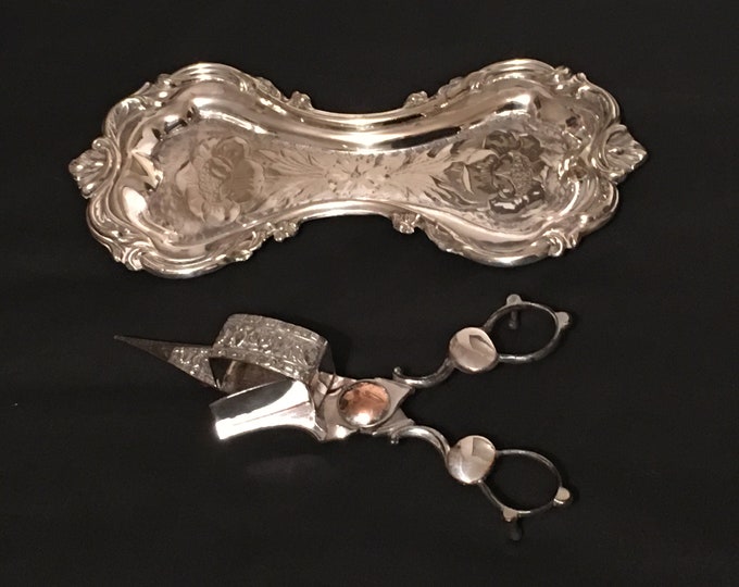 Vintage Silver Plated Victorian Candle Snuffer & Tray Etsy UK