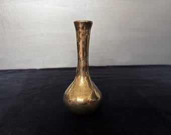 Vintage bronze Japanese bud vase