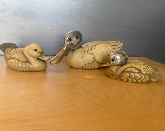 Vintage Duck Figurine Elli Malevolti / Handmade Italian Duck/ Hand