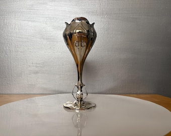 Art Nouveau silver plate vase