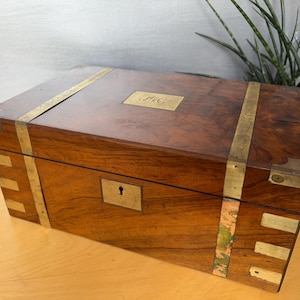 Antique walnut writing slope