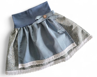 Gonna tradizionale, gonna dirndl, gonna da ragazza, dirndl, gonna per bambini, taglia 92.