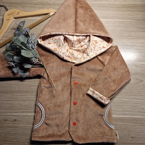 Baby jacket corduroy jacket girls children&#39;s jacket light brown baby cord size 74 jacket handmade only 1-2 days delivery time