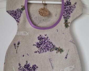 Klammerbeutel Klammerkleid mit Holzbügel Landhaus Lavendel Blumen Geschenkidee 2 Größen