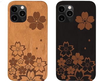 iphone 14 Case, Sakura Wood Phone Case for iphone 14 Pro Max, iPhone Xs , iPhone Xr, iPhone Xs Max, iPhone 8 plus, Samsung Note 10 Plus