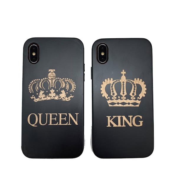 King Queen Phone Case Etsy