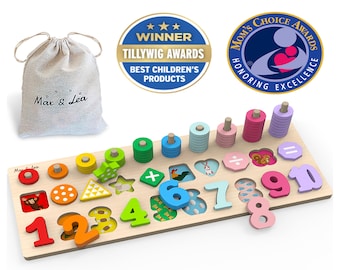 Montessori Sensory PlayBoard Toys for 1 2 3 4 5 Year Old Boys and Girls Gift, Award Winner , Educational Travel Lock Board for Toddlers