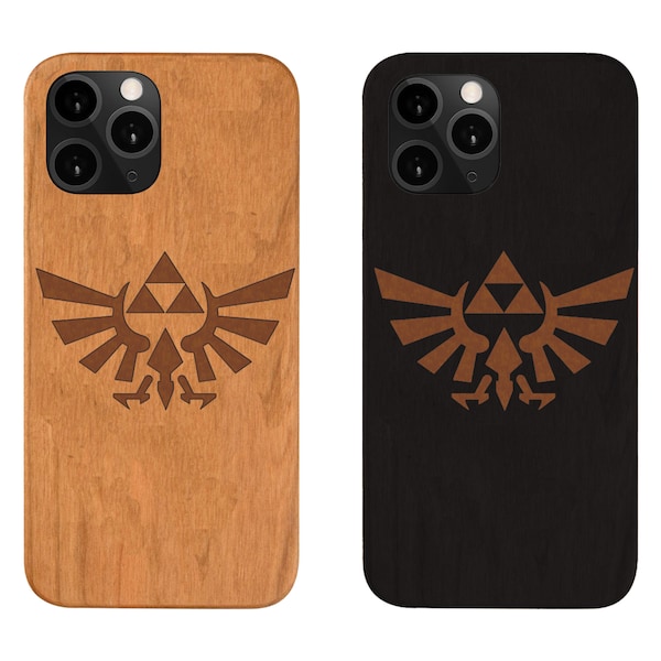 iphone 14 Case, Zelda Triforce Wood Phone Case for iphone 14 Pro Max, iPhone Xs , iPhone Xr, iPhone Xs Max, iPhone 8 plus, Samsung Note 10