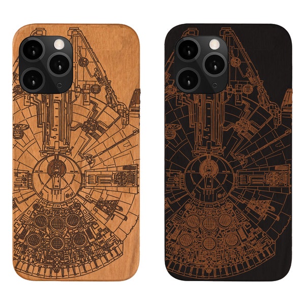 Google Pixel 4a, 4, 4 XL, coque de téléphone en bois Millenium Star Wars, SAMSUNG S20 Note 20 Plus, gravée, personnalisée, iPhone 13 Pro Max