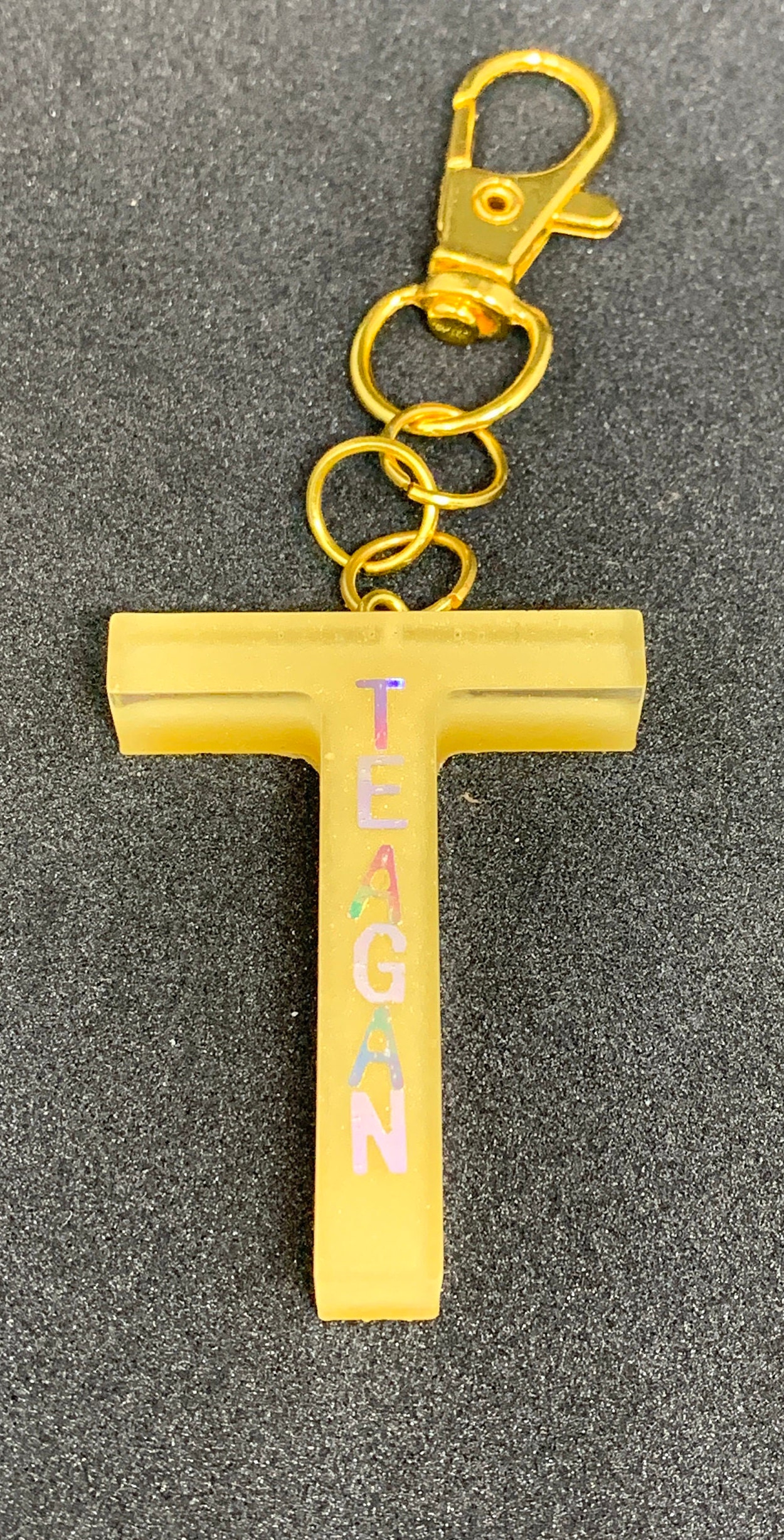 Custom Letter Keychain Choose your Letter Color and Name or | Etsy