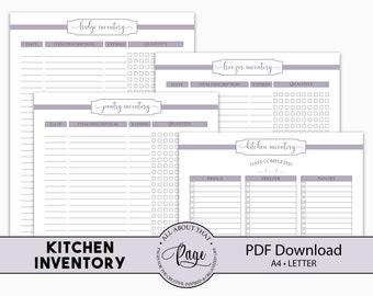 Kitchen Inventory Printable Fridge Freezer And Pantry Etsy