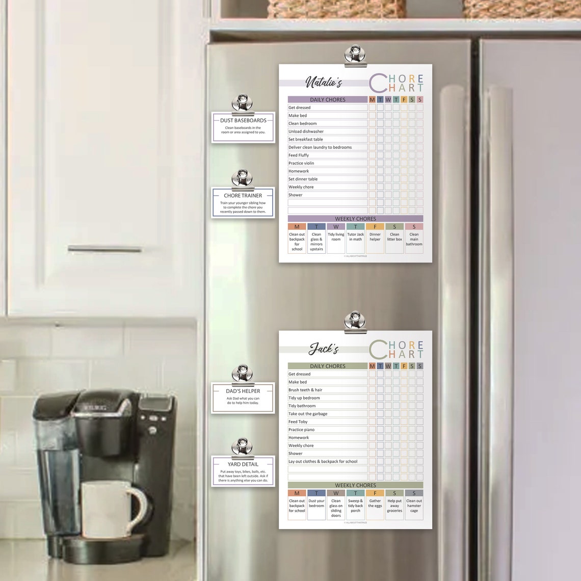 Editable Chore Chart for Kids Printable Bundle - Etsy Canada