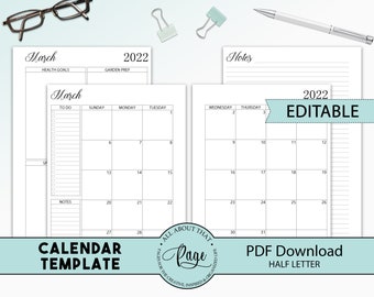 arc calendar pages etsy singapore