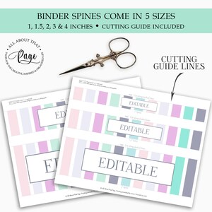Editable Binder Covers and Spines, 3 Ring Notebook Cover, Editable ...