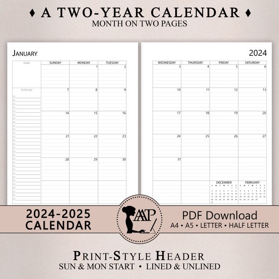 2024 Free Printable Calendar with Planner Pages