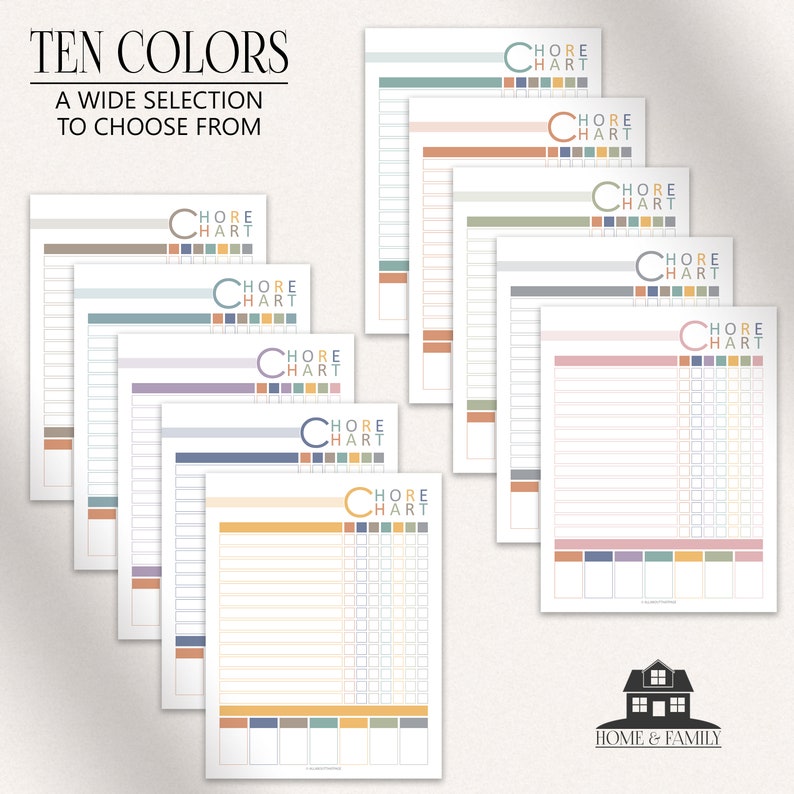 Editable Chore Chart for Kids Printable Bundle - Etsy Canada