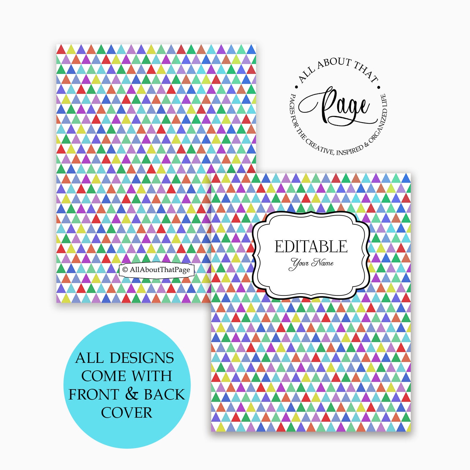 Editable Binder Covers and Spines 3 Ring Notebook Cover | Etsy
