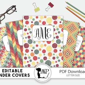 Editable Binder Covers and Spines, 3 Ring Notebook Cover, Editable ...