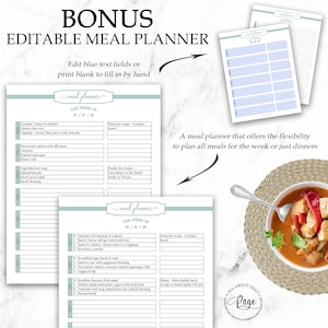 Editable Grocery List Template, Shopping List Printable, Customized ...