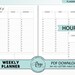 Weekly Planner Printable 2 Page Spread Hourly Week on Two - Etsy Canada