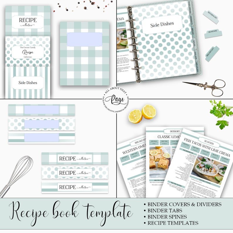 EDITABLE Recipe Book Template Personalized Cookbook Etsy Australia