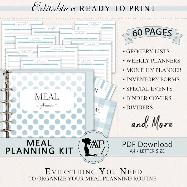Meal Planner Journal - Etsy