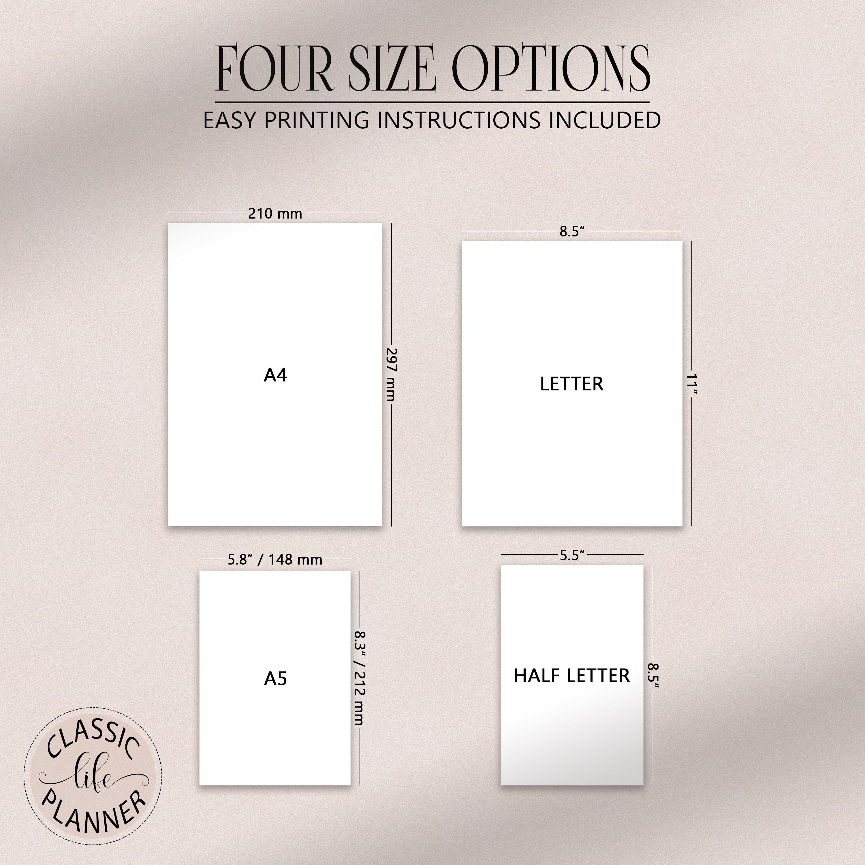 Weekly Planner Printable | Horizontal Lined 2 Page Layout | Week on Two ...