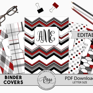 Editable Binder Covers and Spines 3 Ring Notebook Cover - Etsy