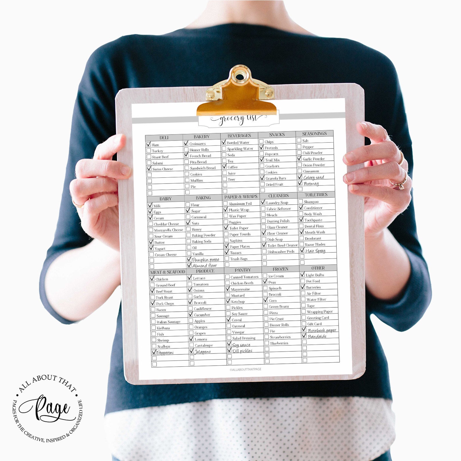 Editable Grocery List Template Custom Grocery Shopping List - Etsy