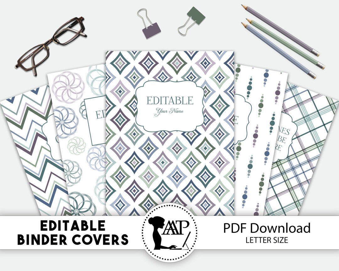 Editable Binder Covers and Spines 3 Ring Notebook Cover - Etsy