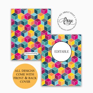Editable Binder Covers and Spines, 3 Ring Notebook Cover, Editable ...