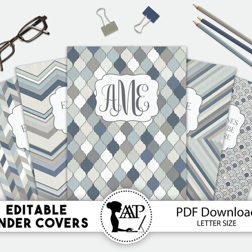 Editable Binder Covers and Spines 3 Ring Notebook Cover - Etsy
