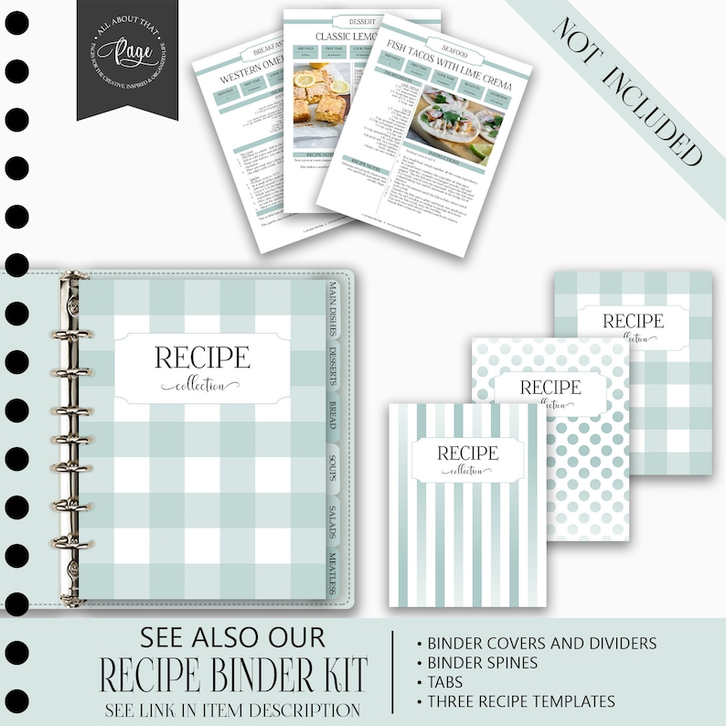 Editable Recipe Template Recipe Binder Printable Cookbook Etsy Editable Recipe Template Recipe Binder Printable Cookbook Etsy