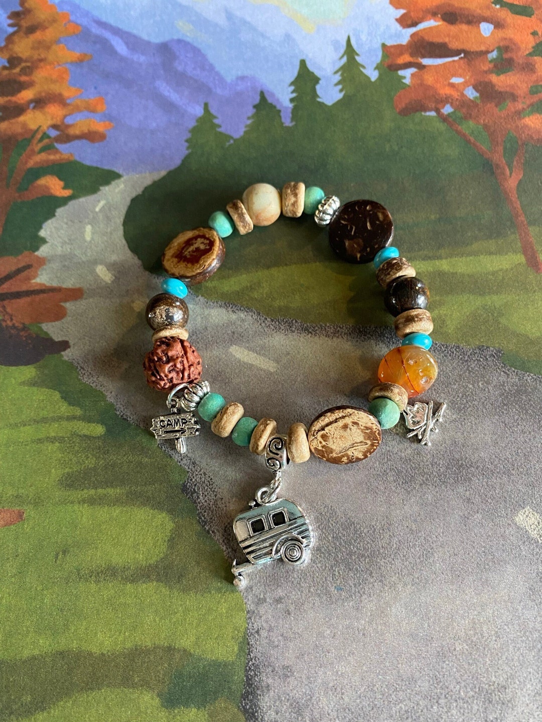 Camper Bracelet Camping Trailer Outdoors Nature Etsy