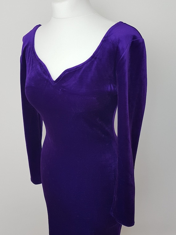 purple mini dress long sleeve