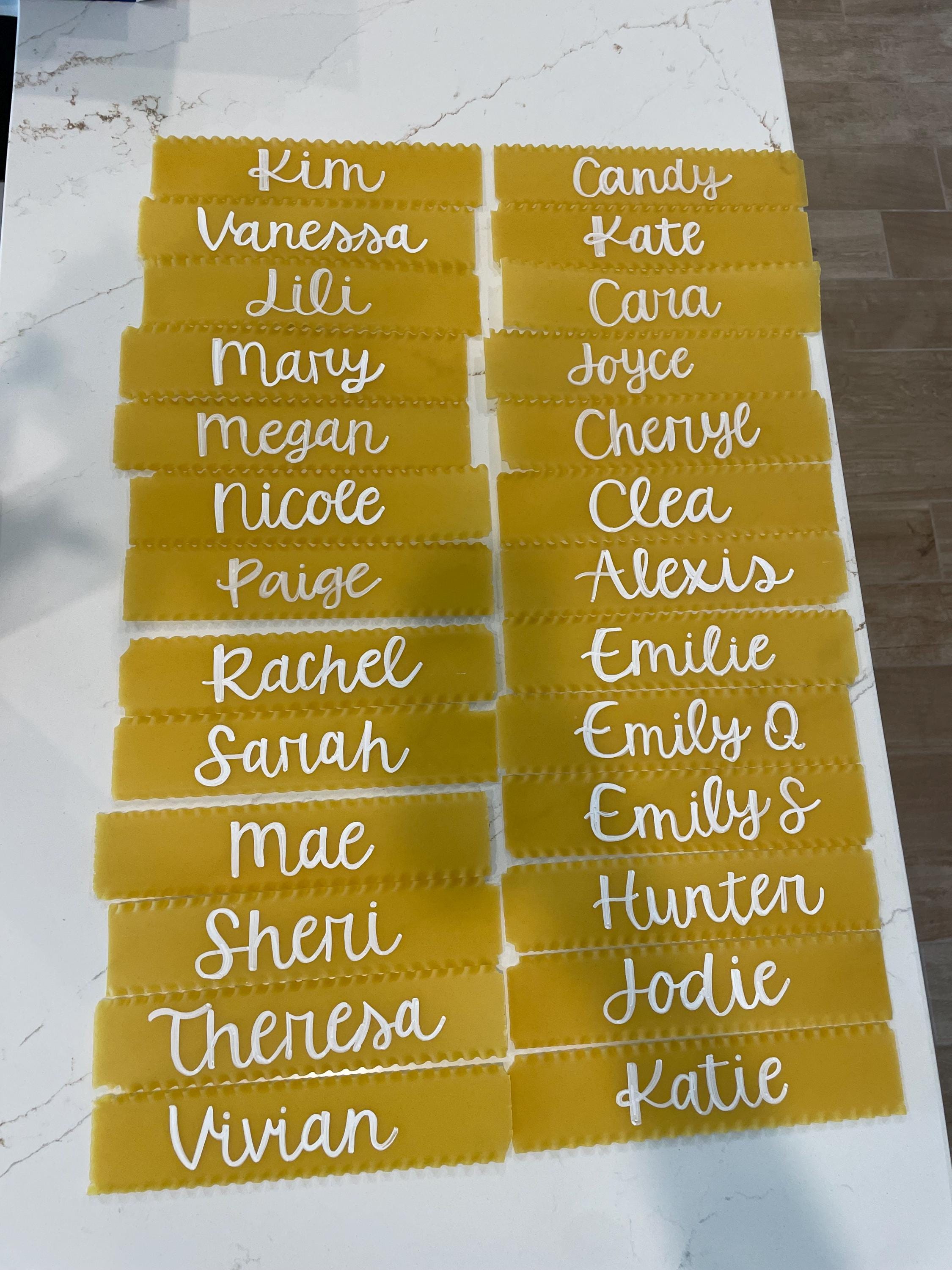 Hand-painted Pasta Place Cards – Custom Wedding Guest Favors - Etsy