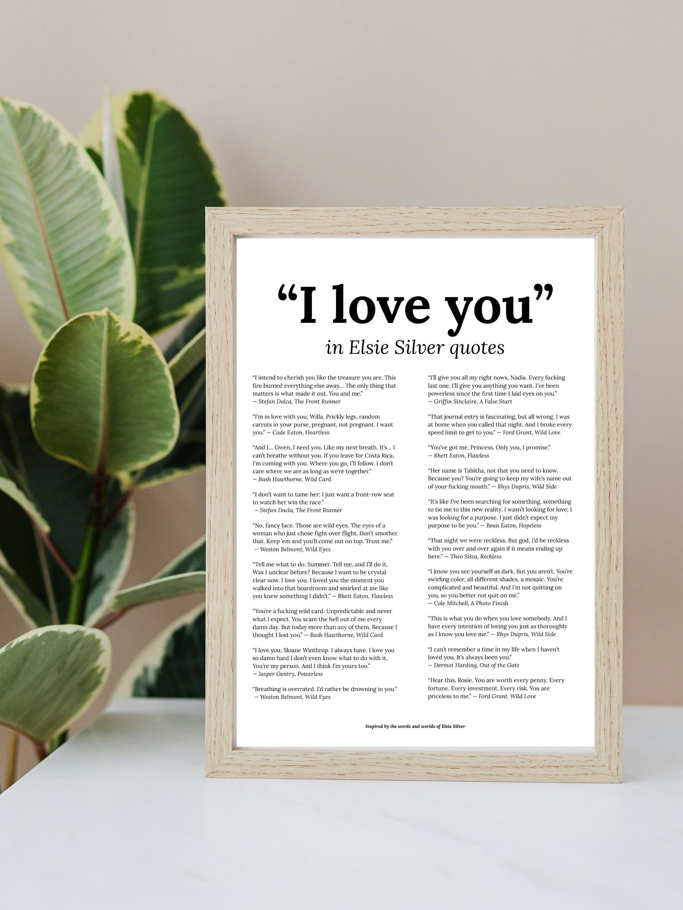 Elsie Silver Book Quotes Print | Romantic Wall Art (digital Download) - Etsy, image size:2250x3000
