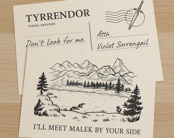 Fourth Wing Xaden Postcard: Tyrrendor Quote, Onyx Storm Card (Digital Download)