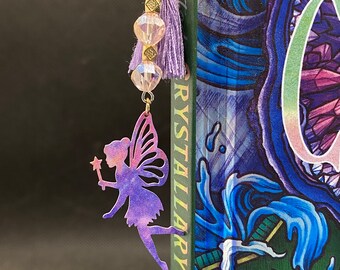 Fairy Pendant Silver Metal Hook Bookmark