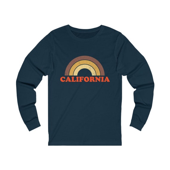 California Rainbow Long Sleeve Tee - Etsy