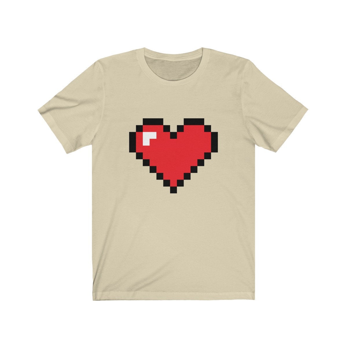 the Artist Invader Pixel Red Heart Striped Tee Women main image 1