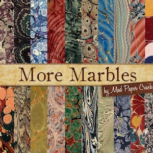 Marmorierte Endpapiere | Druckbare Junk Journal Hintergründe | Digitale Marmorierte Endpapiere