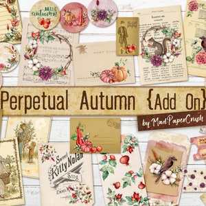 Autumn Junk Journal Kit-Add On | Herfst thema printbaar tijdschrift
