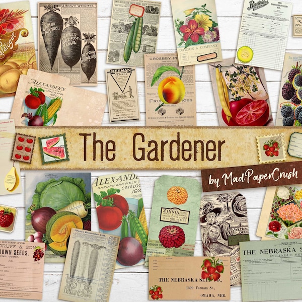 Garden Themed Junk Journal | Digital Gardening Journal Pages