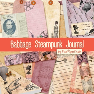 Kit de journal numérique sur le thème Steampunk violet