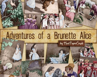 Alice in Wonderland | Brunette Alice in Wonderland | Digital Journal | Downloadable Cards