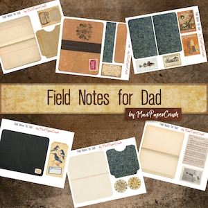 Quaderno da campo fai-da-te / Appunti in stile vintage / Progetto per la festa del papà / Quaderno di appunti fintodori