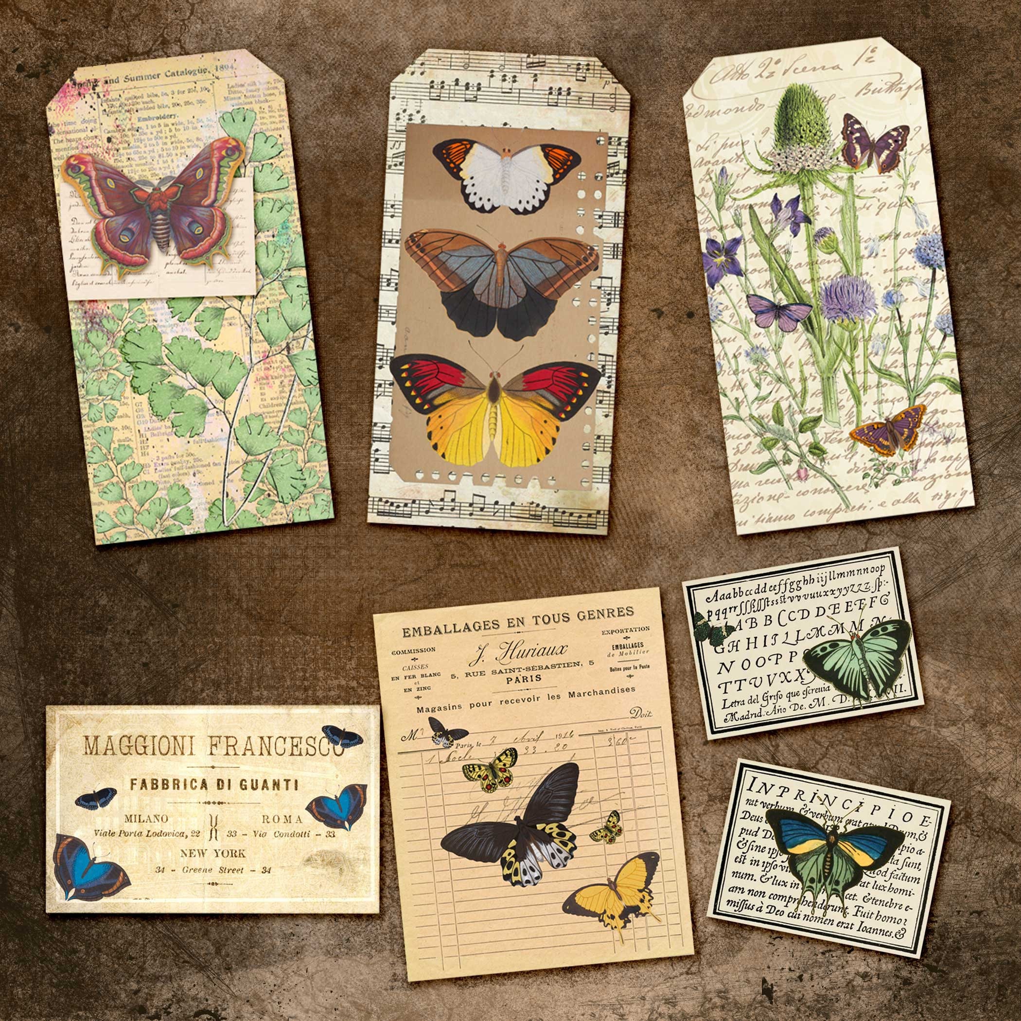 Vintage Butterfly Junk Journal Kit Digital Butterfly Theme | Etsy