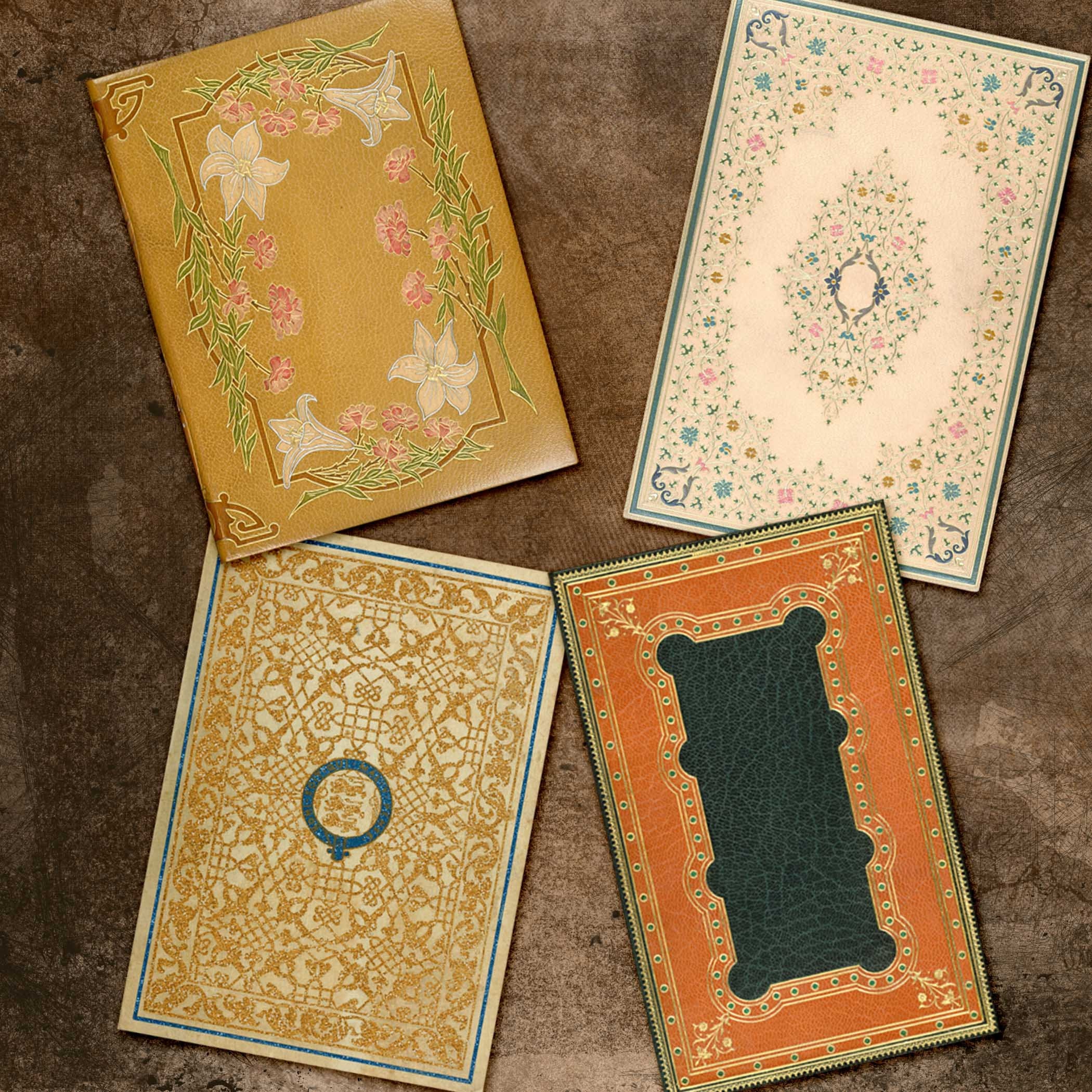 Gilded Book Covers Digital Book Covers Printable Junk | Etsy New Zealand