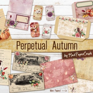 Autumn Junk Journal Kit / Revista imprimible temática de otoño